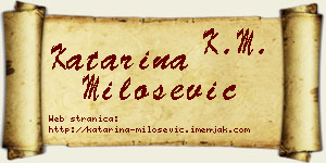 Katarina Milošević vizit kartica